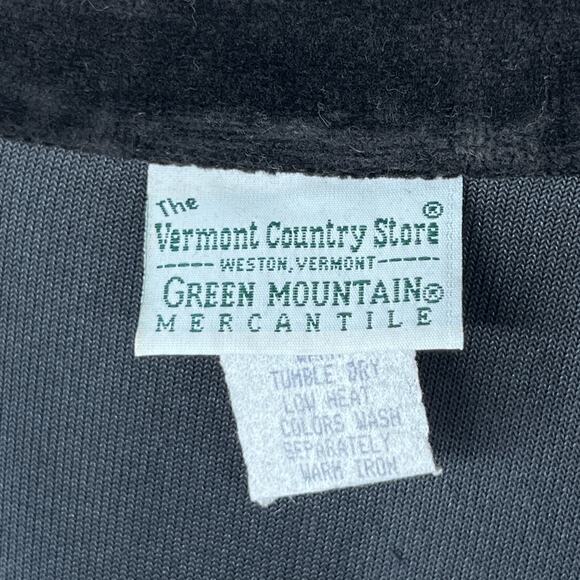 VERMONT COUNTRY STORE Jumpsuit Womens L Velour Cotton Elastic Waist Black Vtg - Picture 9 of 16